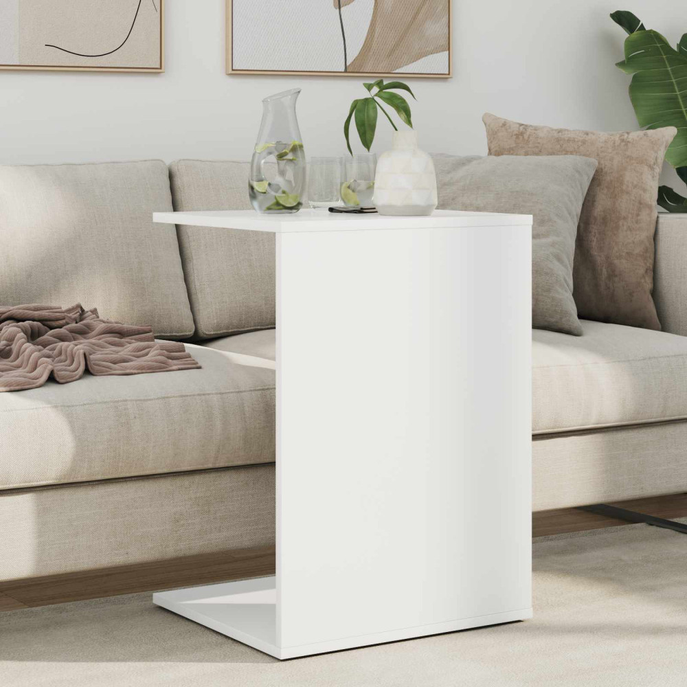 Produktbild för Sidobord Vit 45 x 40 x 62,5 cm Konstruerat trä