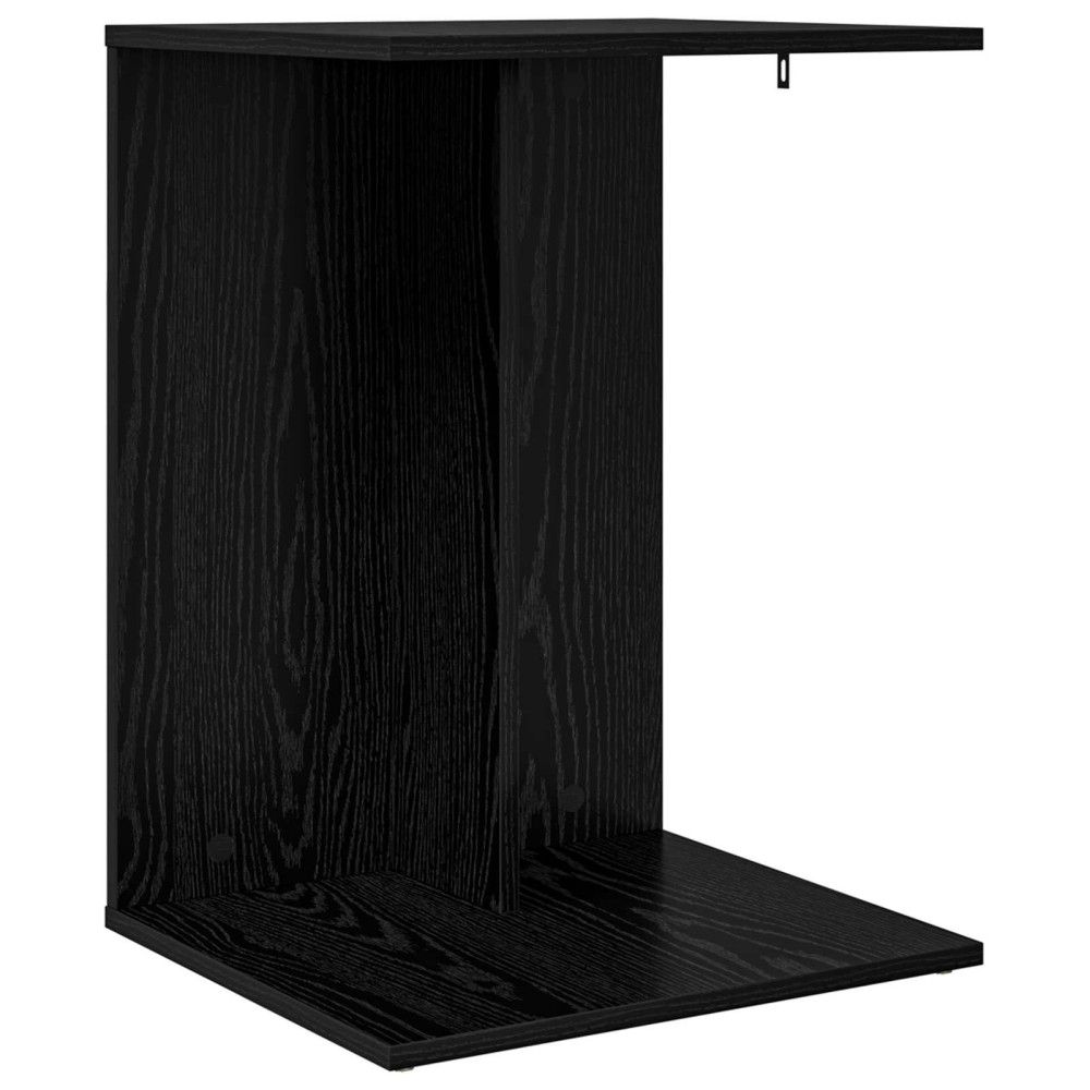 Produktbild för Sidobord Svart Ek 45 x 40 x 62,5 cm Konstruerat trä