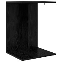 Produktbild för Sidobord Svart Ek 45 x 40 x 62,5 cm Konstruerat trä