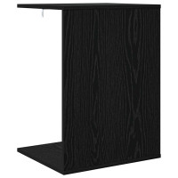 Produktbild för Sidobord Svart Ek 45 x 40 x 62,5 cm Konstruerat trä