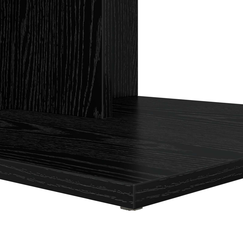 Produktbild för Sidobord Svart Ek 45 x 40 x 62,5 cm Konstruerat trä