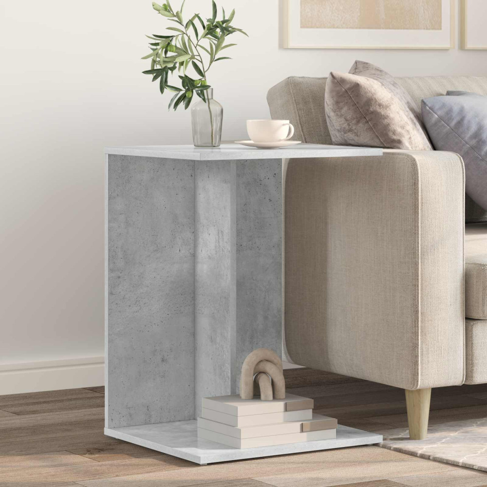 Produktbild för Sidobord Betonggrå 45 x 40 x 62,5 cm Konstruerat trä