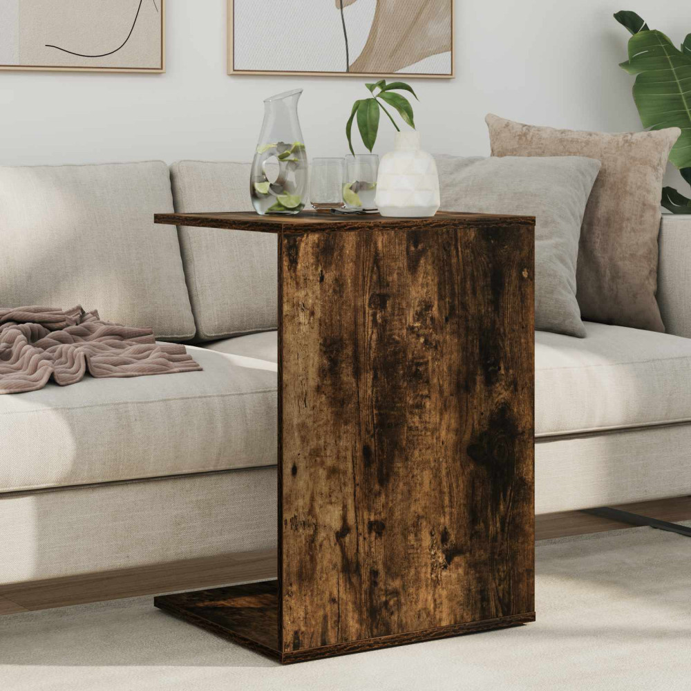 Produktbild för Sidobord Rökt ek 45 x 40 x 62,5 cm Konstruerat trä