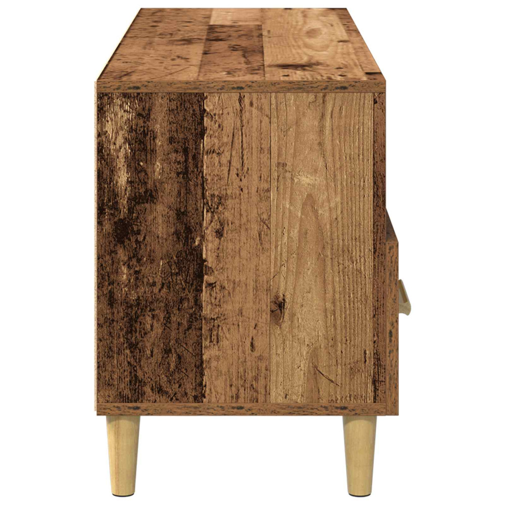 Produktbild för TV-skåp med låda Gammalt trä 102 x 36 x 50 cm Konstruerat trä