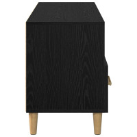 Produktbild för TV-skåp med låda Svart Ek 102 x 36 x 50 cm Konstruerat trä