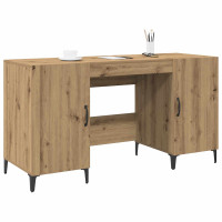 Produktbild för Skrivbord med dörr Artisan Ek 140 x 50 x 75 cm Konstruerat trä
