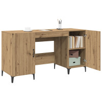Produktbild för Skrivbord med dörr Artisan Ek 140 x 50 x 75 cm Konstruerat trä