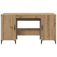 Produktbild för Skrivbord med dörr Artisan Ek 140 x 50 x 75 cm Konstruerat trä