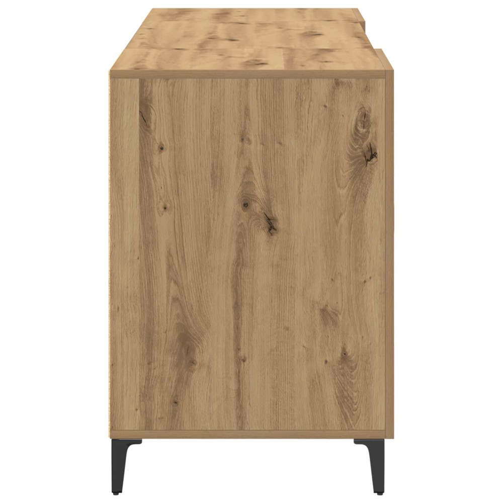 Produktbild för Skrivbord med dörr Artisan Ek 140 x 50 x 75 cm Konstruerat trä