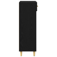 Produktbild för Skoskåp med låda Svart Ek 60 x 35 x 105 cm Konstruerat trä