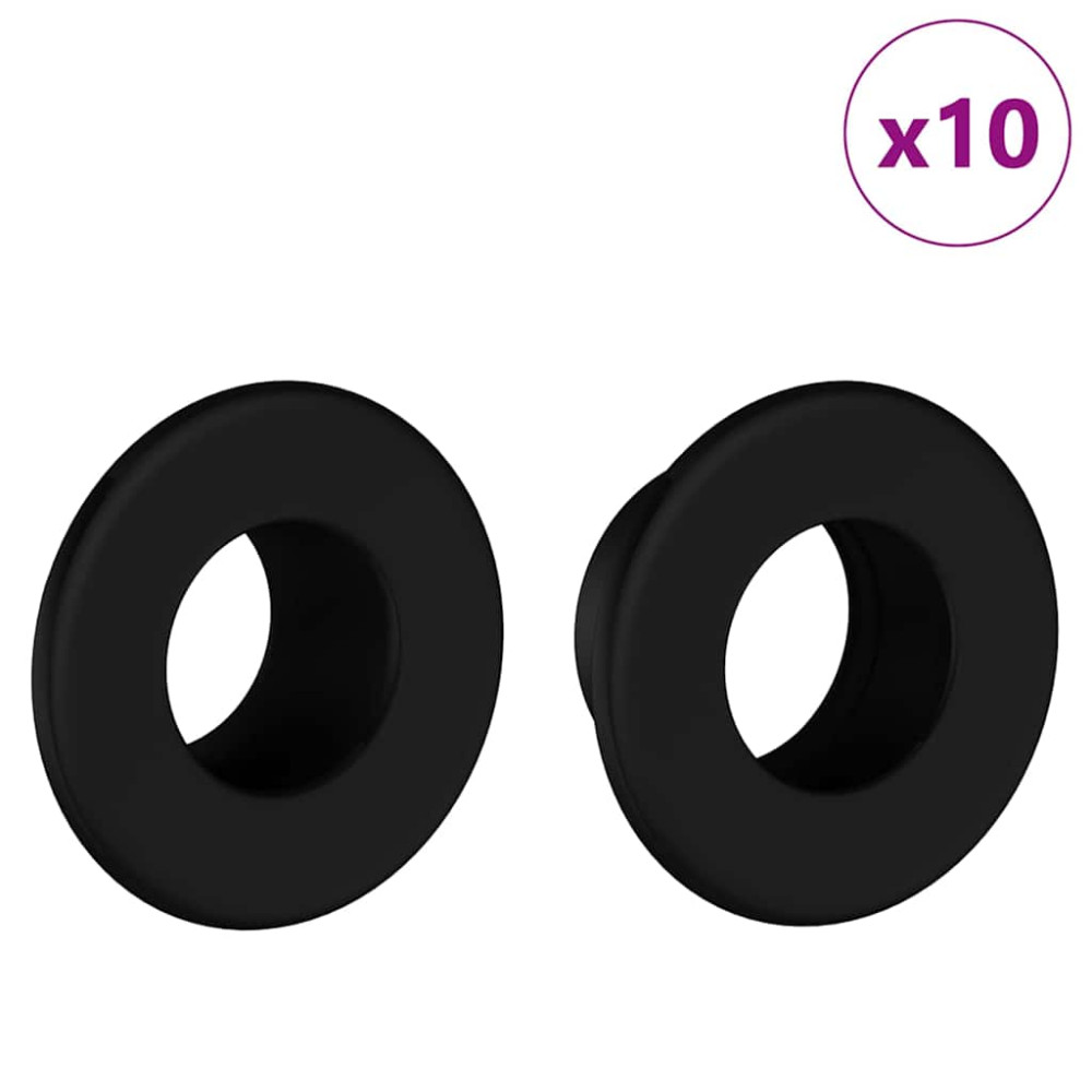 Produktbild för Foosball Bord Stoppare 10 pcs Svart 3 x 3 x 1,4 cm HIPS