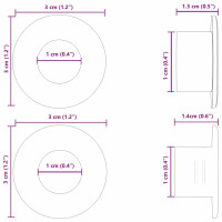 Produktbild för Foosball Bord Stoppare 10 pcs Svart 3 x 3 x 1,4 cm HIPS