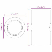Produktbild för Foosball Bord Stoppare 10 pcs Svart 1,7 x 1,7 x 3,2 cm PP