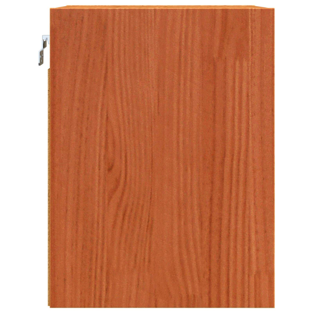 Produktbild för Väggskåp Väggmonterad Vaxbrun 30 x 30 x 40 cm Massiv furu