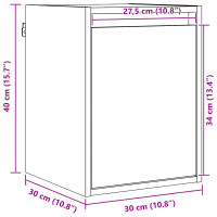 Produktbild för Väggskåp Väggmonterad 2 pcs Vaxbrun 30 x 30 x 40 cm Massiv furu