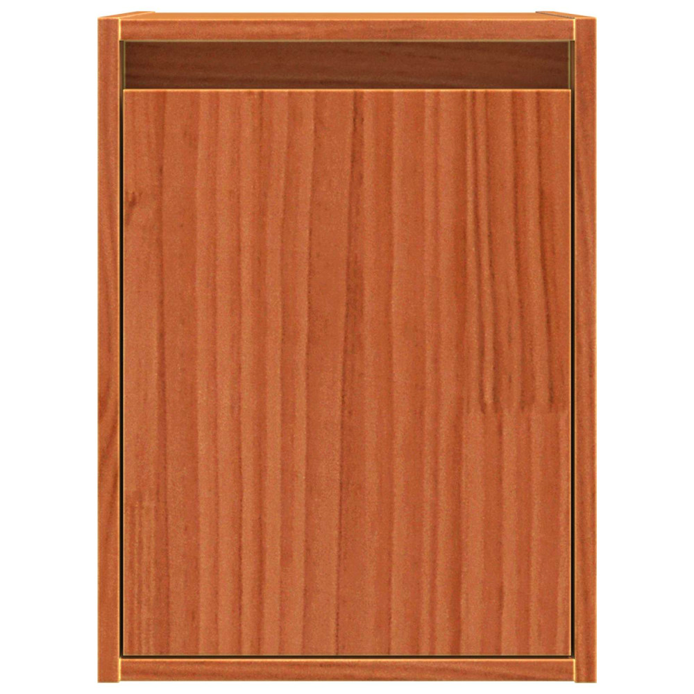 Produktbild för Väggskåp Väggmonterad 2 pcs Vaxbrun 30 x 30 x 40 cm Massiv furu