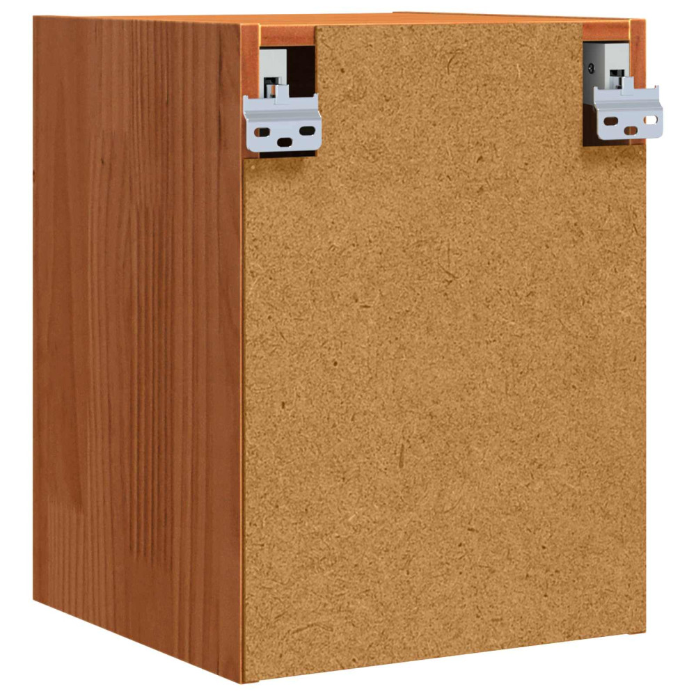 Produktbild för Väggskåp Väggmonterad 2 pcs Vaxbrun 30 x 30 x 40 cm Massiv furu