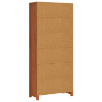 Produktbild för Bokskåp Vaxbrun 80 x 35 x 183 cm Massiv furu