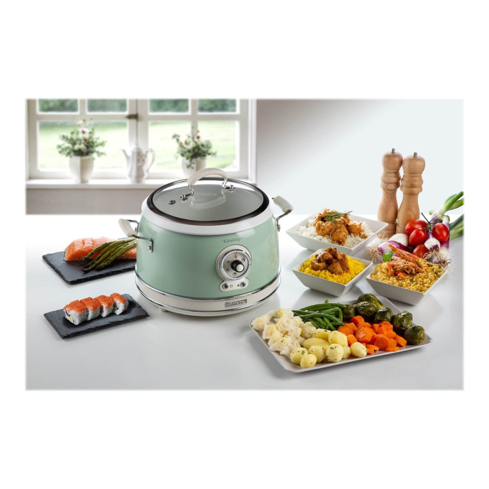 Produktbild för Ariete Vintage 2904 - riskokare/långsam kokare - grön