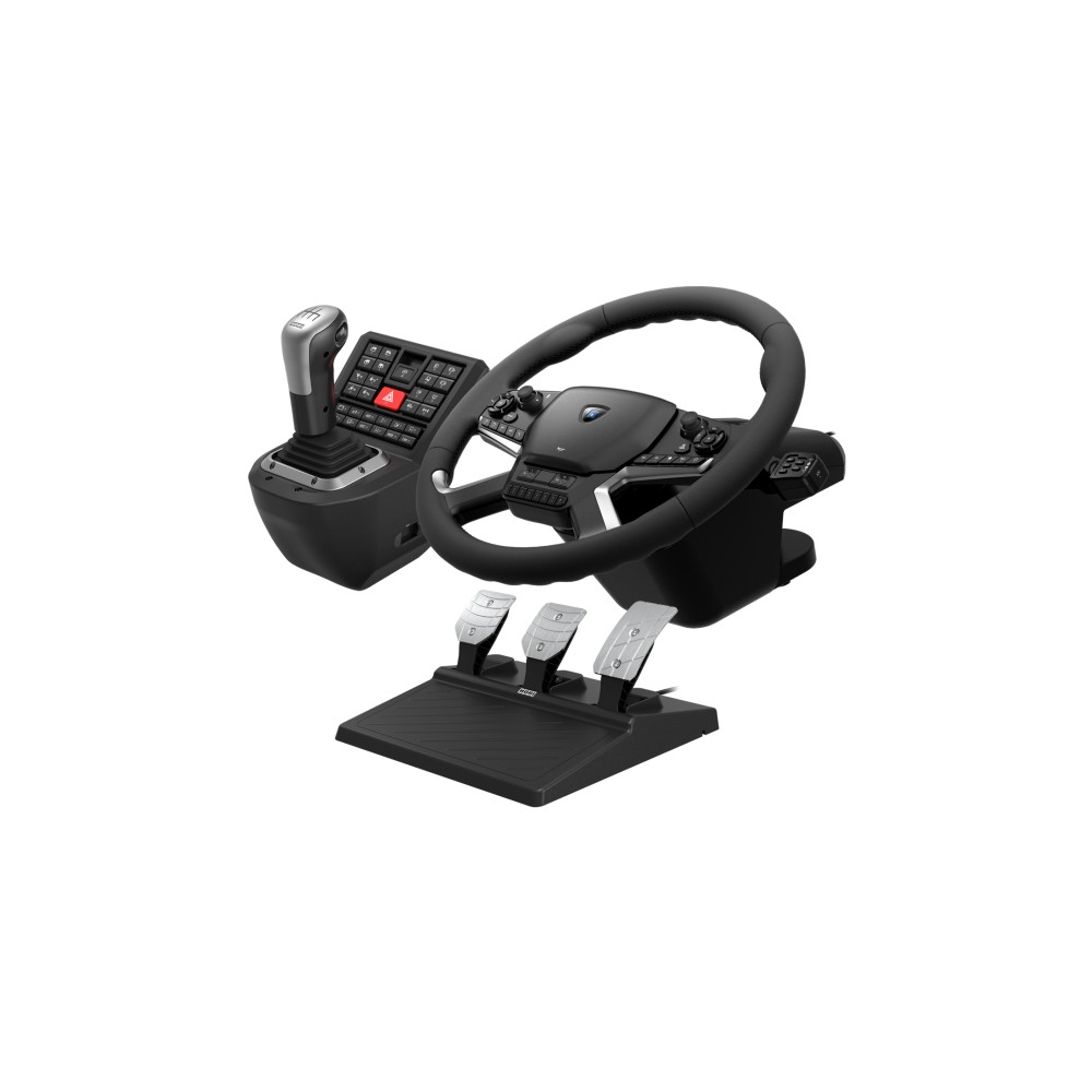 Produktbild för HORI Force Feedback Truck Control System - hjul, pedaler och växelspakuppsättning - kabelansluten