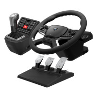 Produktbild för HORI Force Feedback Truck Control System - hjul, pedaler och växelspakuppsättning - kabelansluten