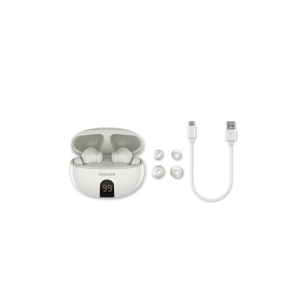 Produktbild för Philips TAT2520WT - True wireless-hörlurar med mikrofon