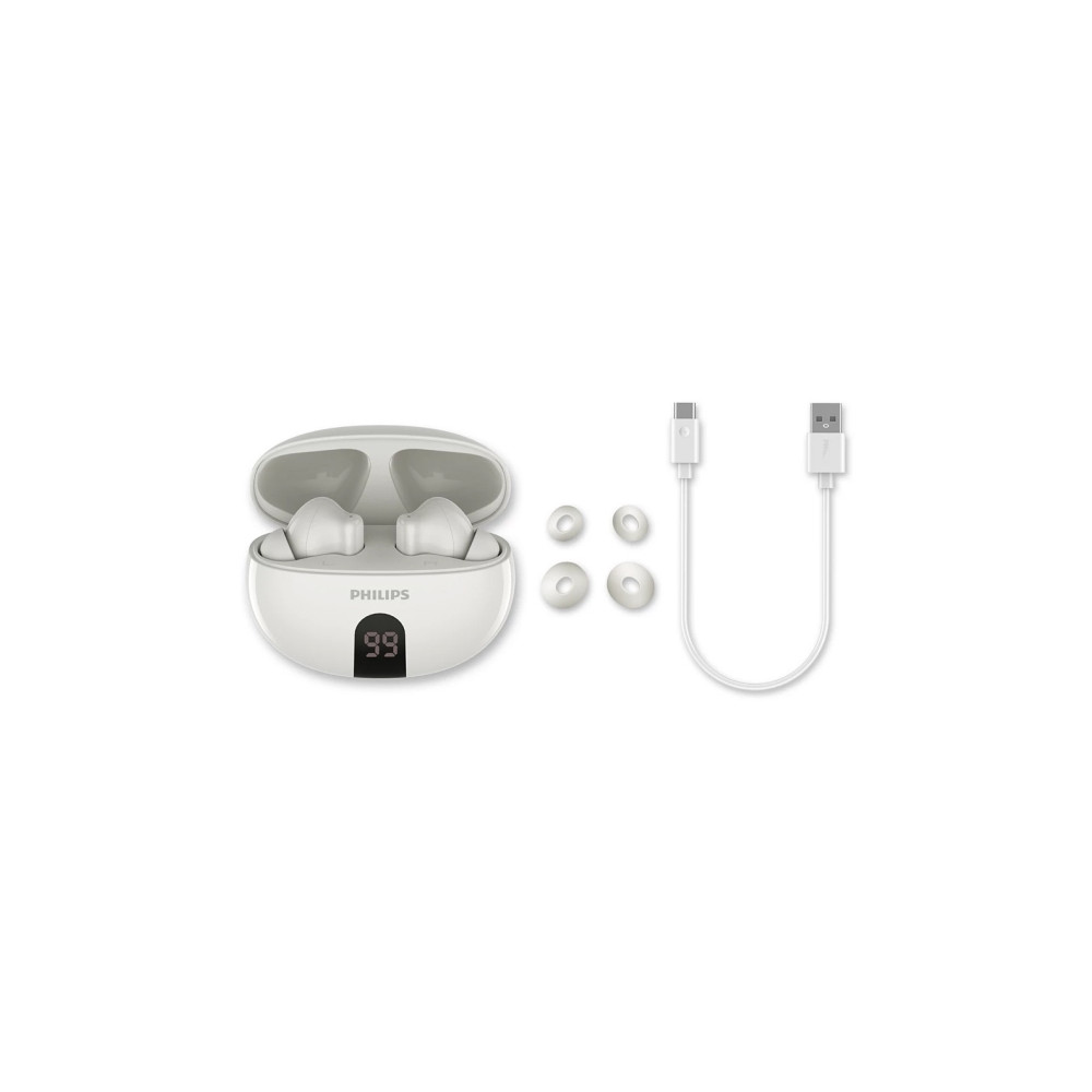 Produktbild för Philips TAT2520WT - True wireless-hörlurar med mikrofon