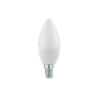 Produktbild för Eglo - LED-glödlampa - form: C37 - E14 - 7.5 W - varmt vitt ljus - 3000 K - vit, opal