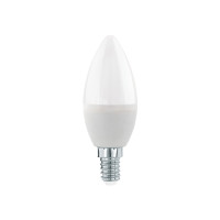 Produktbild för Eglo - LED-glödlampa - form: C37 - E14 - 7.5 W - varmt vitt ljus - 3000 K - vit, opal