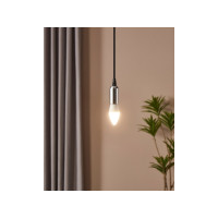 Produktbild för Eglo - LED-glödlampa - form: C37 - E14 - 7.5 W - varmt vitt ljus - 3000 K - vit, opal