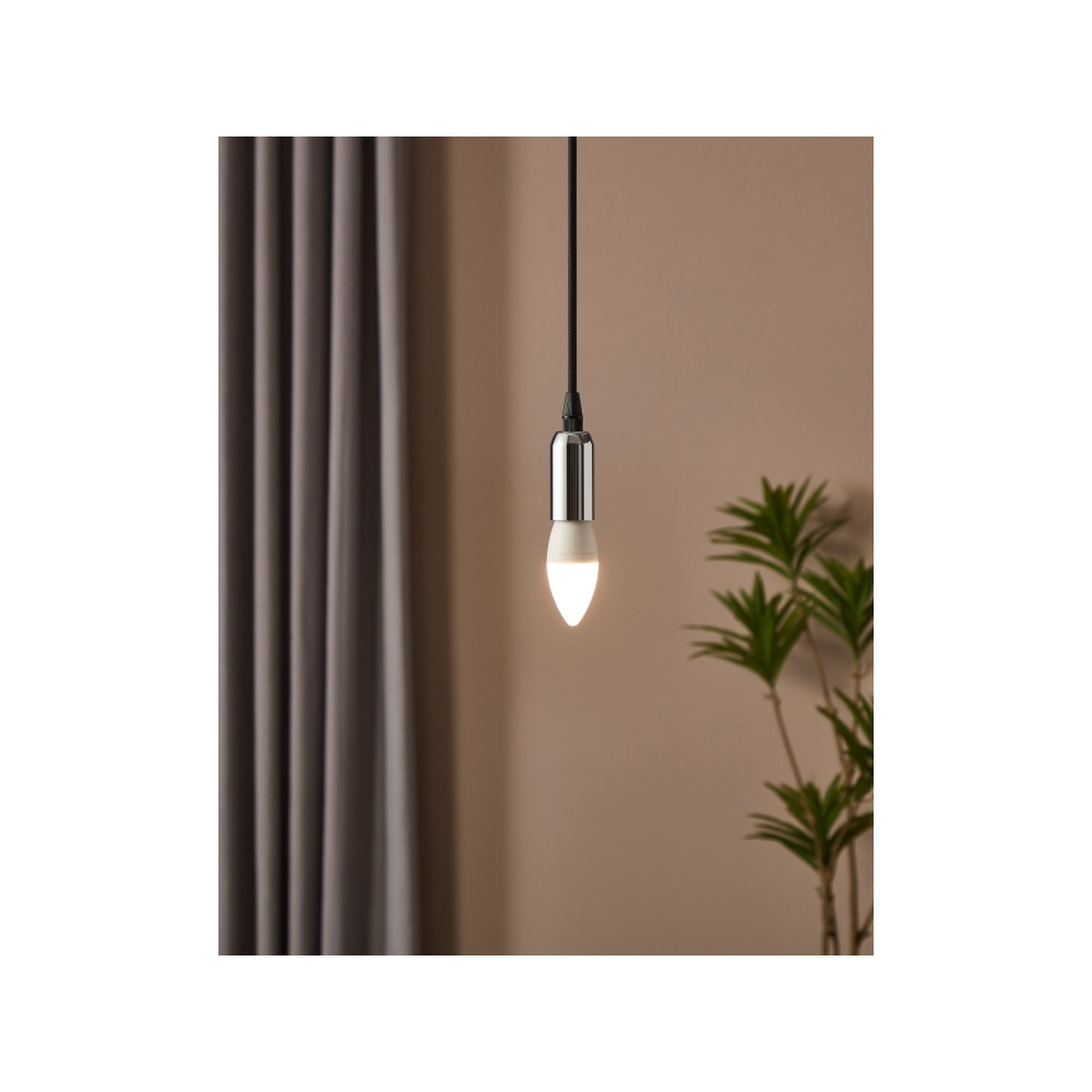 Produktbild för Eglo - LED-glödlampa - form: C37 - E14 - 7.5 W - varmt vitt ljus - 3000 K - vit, opal