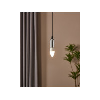 Produktbild för Eglo - LED-glödlampa - form: C37 - E14 - 7.5 W - varmt vitt ljus - 3000 K - vit, opal
