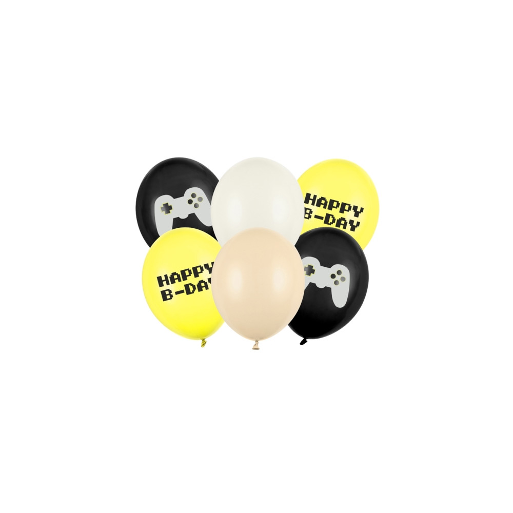 Produktbild för PartyDeco SB14P-336-000-6, Leksaksballong, Latex, Multifärg,...