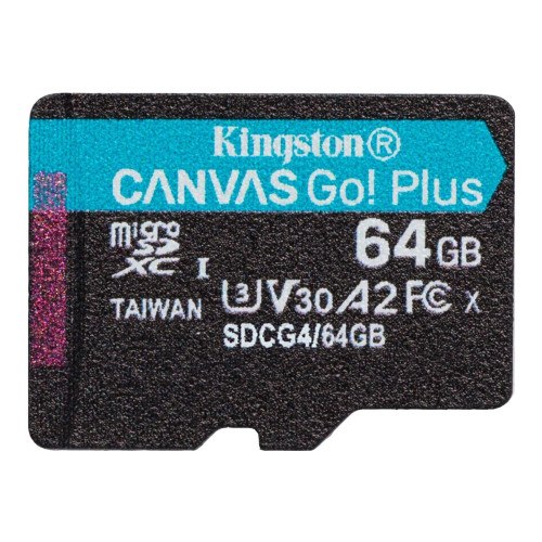Kingston Technology Kingston Canvas Go! Plus - flash-minneskort - 64 GB - mikroSDXC UHS-I