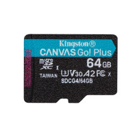 Produktbild för Kingston Canvas Go! Plus - flash-minneskort - 64 GB - mikroSDXC UHS-I