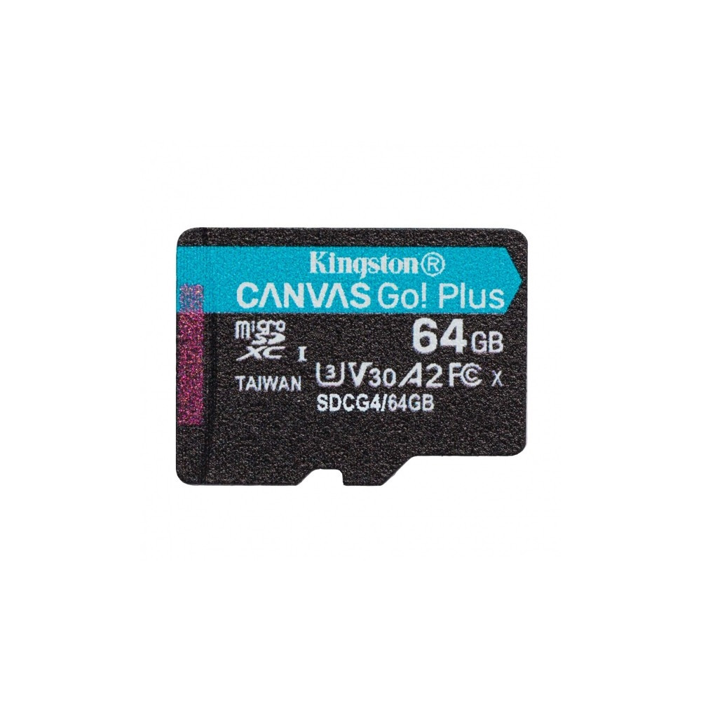 Produktbild för Kingston Canvas Go! Plus - flash-minneskort - 64 GB - mikroSDXC UHS-I