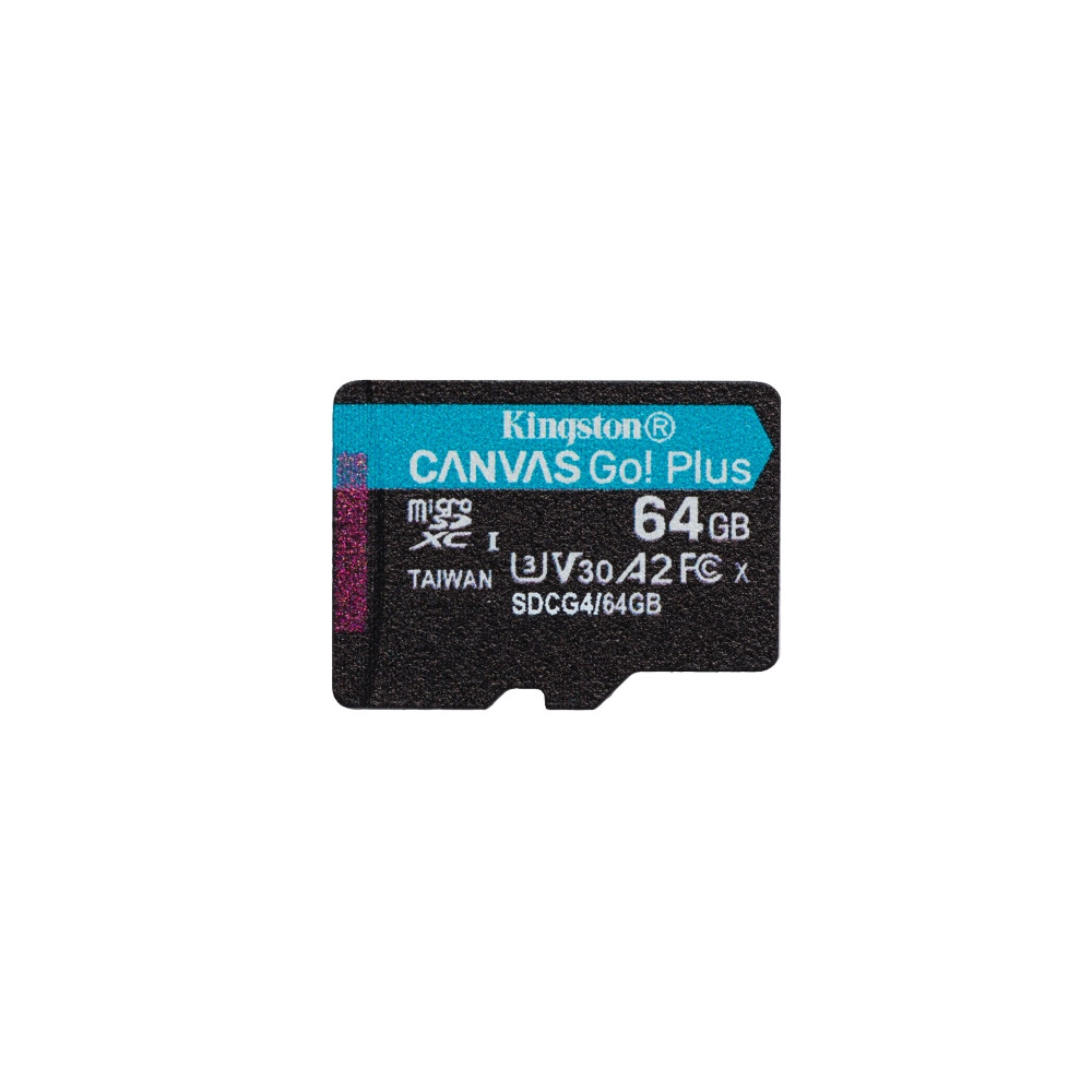 Produktbild för Kingston Canvas Go! Plus - flash-minneskort - 64 GB - mikroSDXC UHS-I