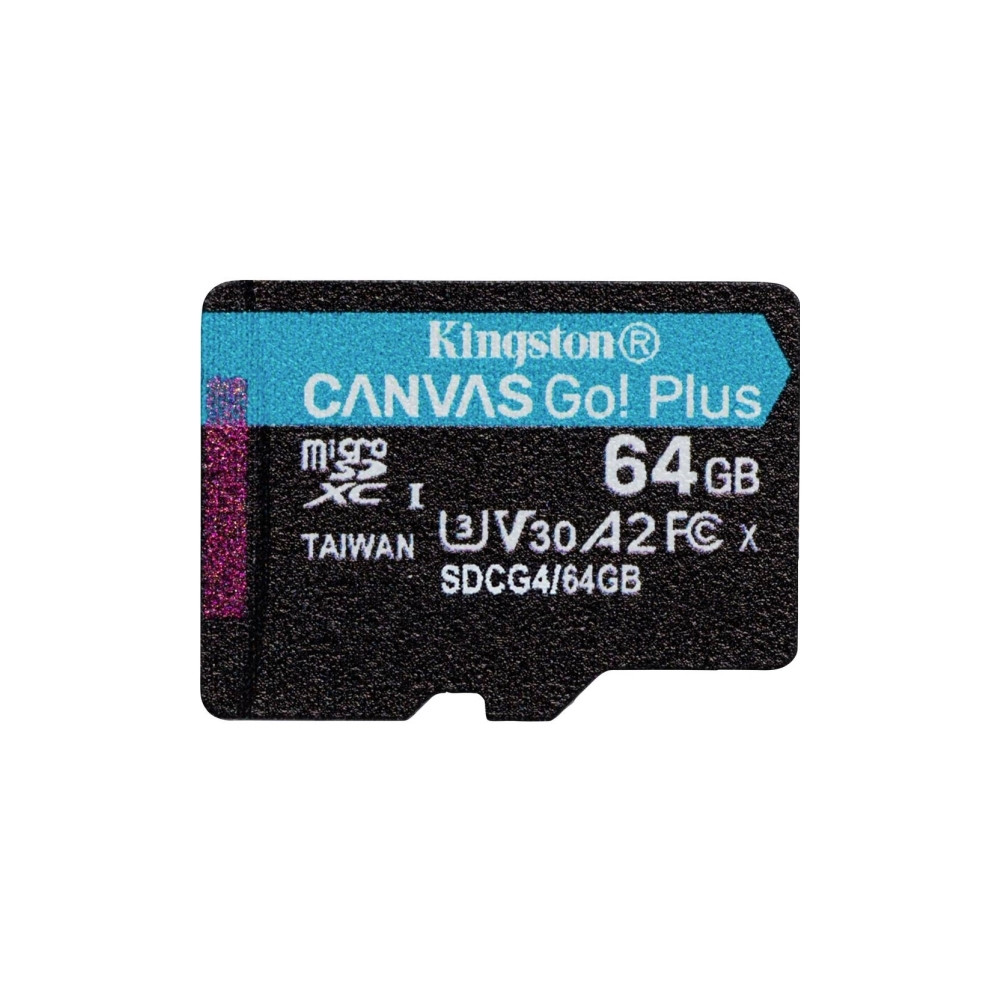 Produktbild för Kingston Canvas Go! Plus - flash-minneskort - 64 GB - mikroSDXC UHS-I