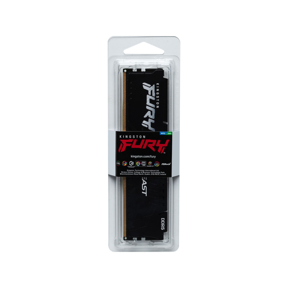Produktbild för Kingston FURY Beast - DDR5 - modul - 32 GB - DIMM 288-pin - 5200 MHz / PC5-41600 - ej buffrad
