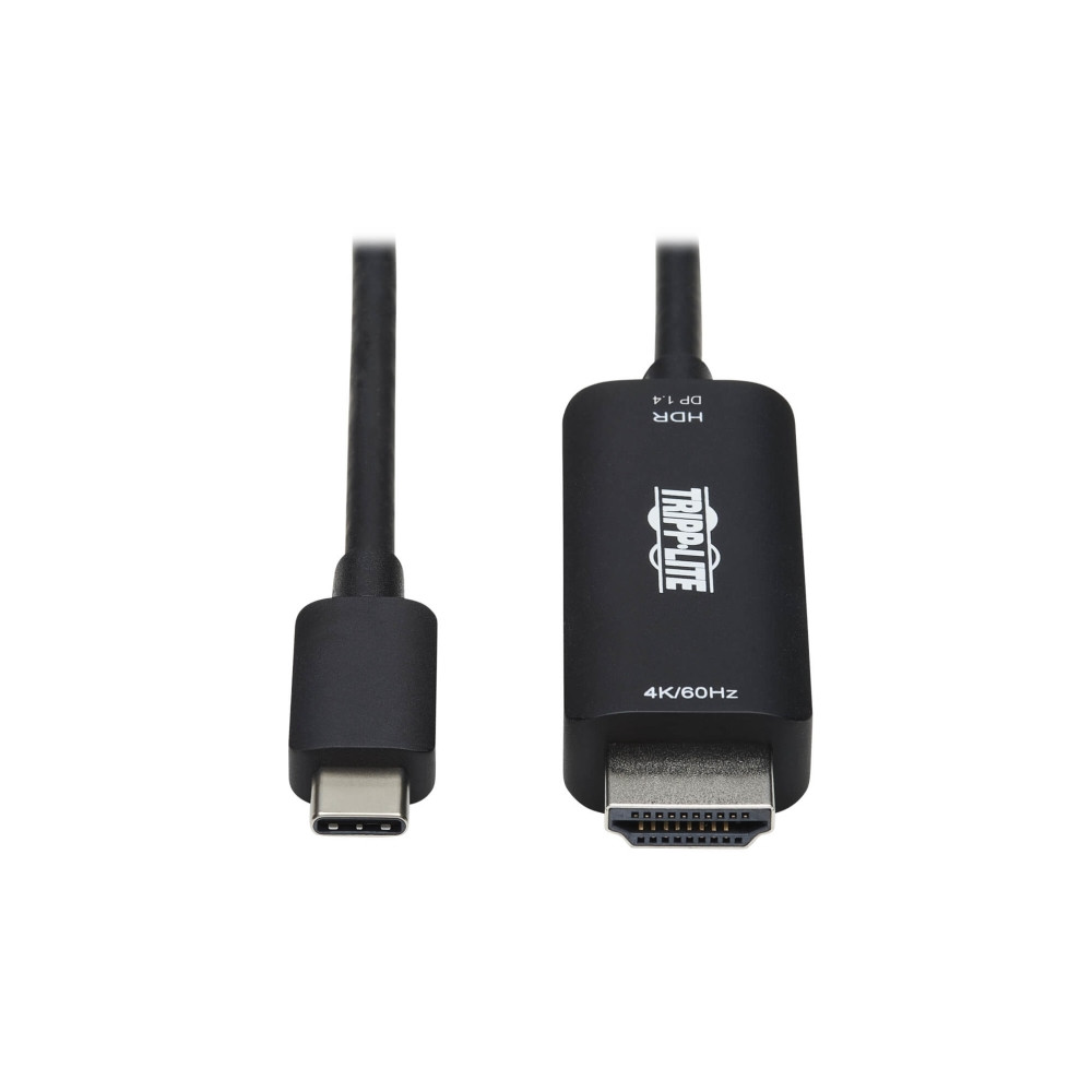 Produktbild för Eaton Tripp Lite Series USB C to HDMI Adapter Cable, 4K 60Hz, HDR, HDCP 2.2, DP 1.4 Alt Mode, Black, 3ft - kabel för video / ljud - HDMI / USB - 91 cm