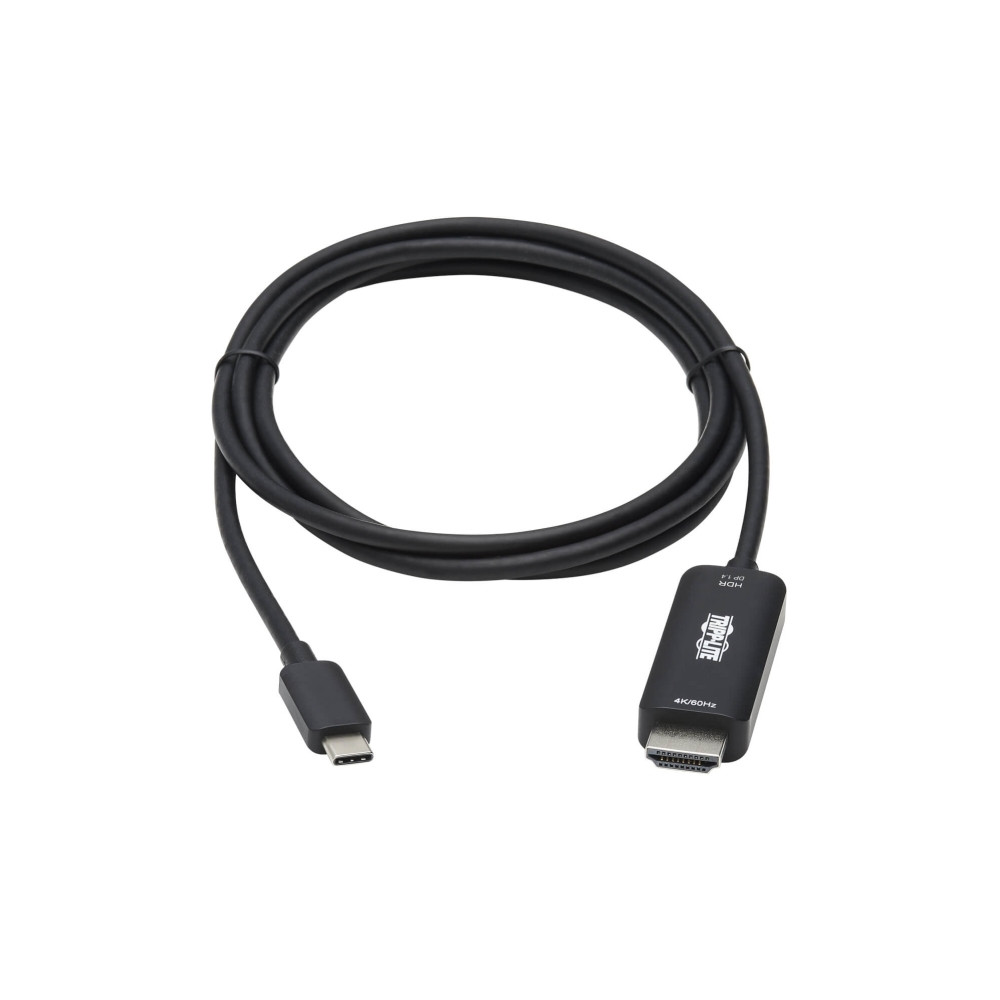 Produktbild för Eaton Tripp Lite Series USB C to HDMI Adapter Cable, 4K 60Hz, HDR, HDCP 2.2, DP 1.4 Alt Mode, Black, 3ft - kabel för video / ljud - HDMI / USB - 91 cm