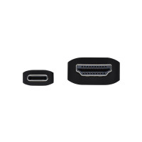Produktbild för Eaton Tripp Lite Series USB C to HDMI Adapter Cable, 4K 60Hz, HDR, HDCP 2.2, DP 1.4 Alt Mode, Black, 3ft - kabel för video / ljud - HDMI / USB - 91 cm