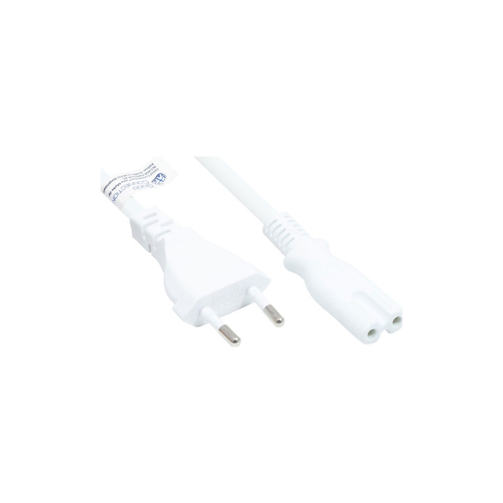Produktbild för Euro-nätkabel Eurokontakt typ C (rak) till C7/Euro 8-uttag (...