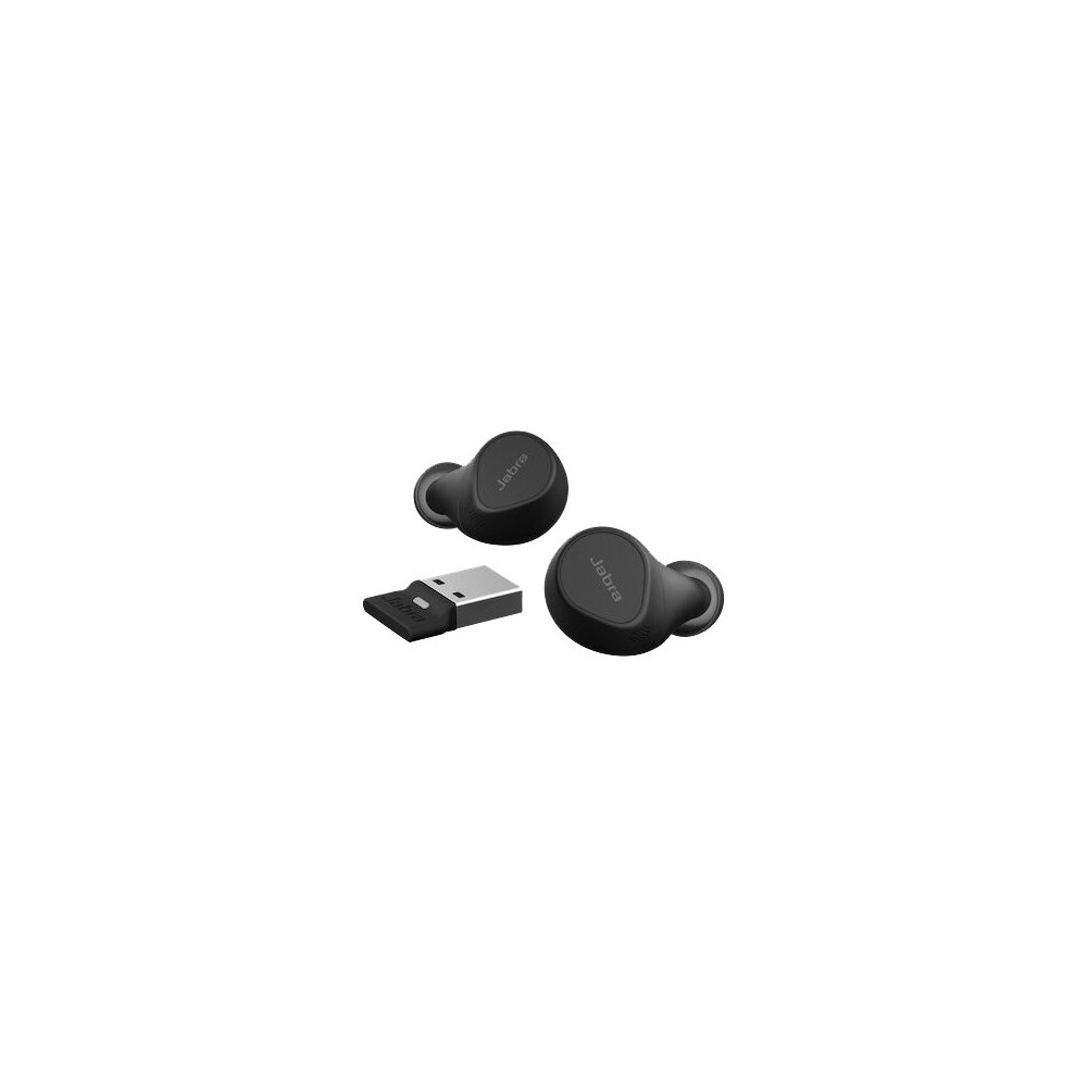 Produktbild för Jabra Evolve2 Buds UC - True wireless-hörlurar med mikrofon - USB-A via Bluetooth-adapter