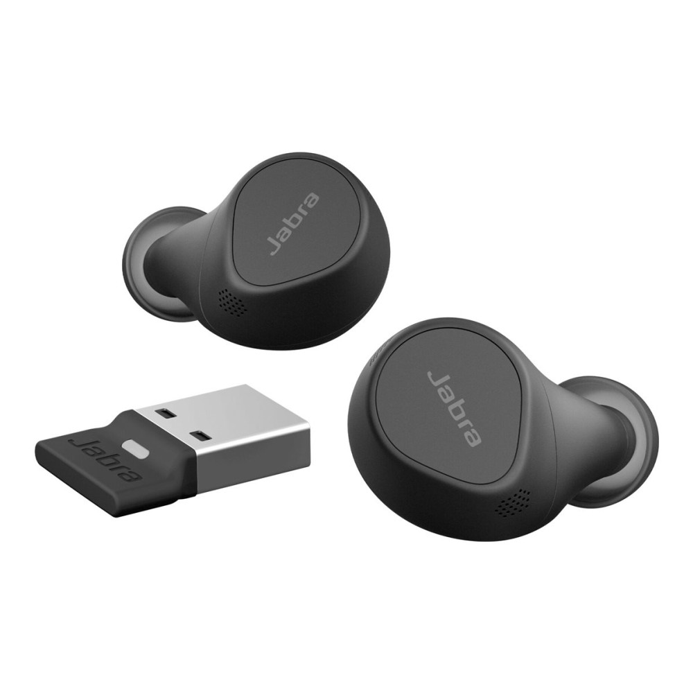 Produktbild för Jabra Evolve2 Buds UC - True wireless-hörlurar med mikrofon - USB-A via Bluetooth-adapter