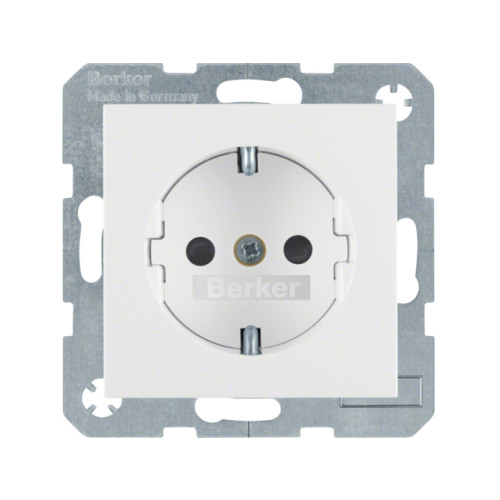 WEXØE BERKER vägguttag S.1/B.3/B.7 schuko med jord, 1 modul 250V 1...
