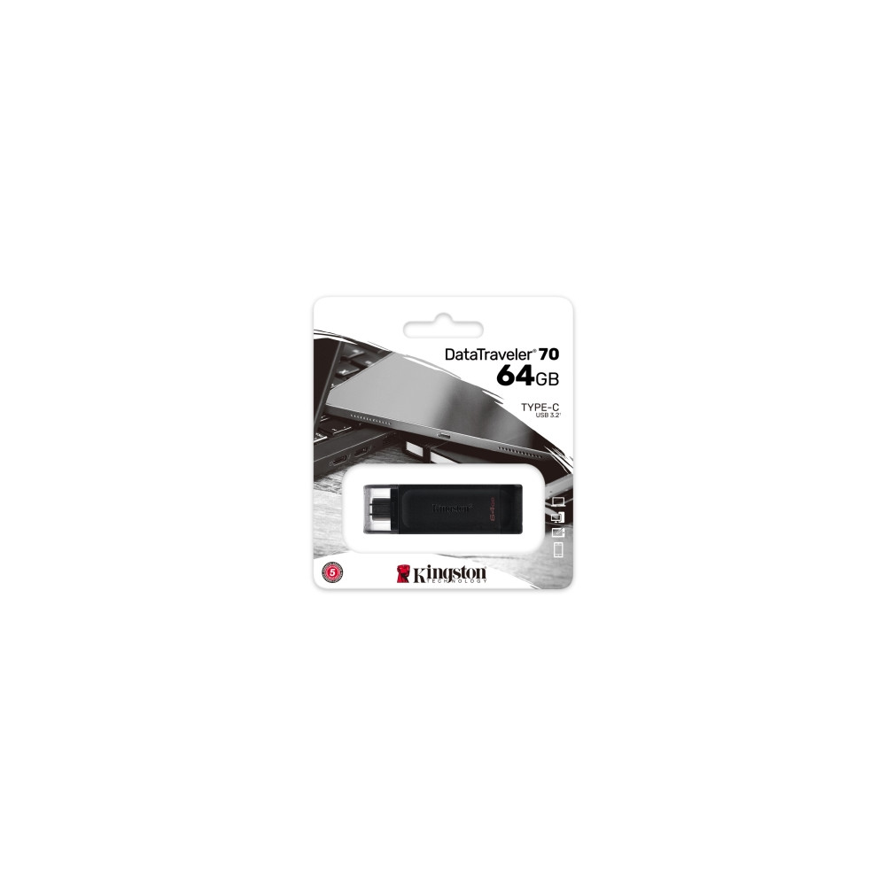 Produktbild för Kingston DataTraveler 70 - USB flash-enhet - 64 GB