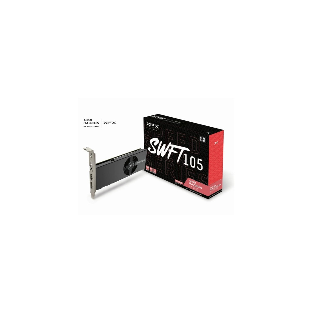 Produktbild för XFX Speedster SWFT105 Radeon RX 6400 - grafikkort - Radeon RX 6400 - 4 GB