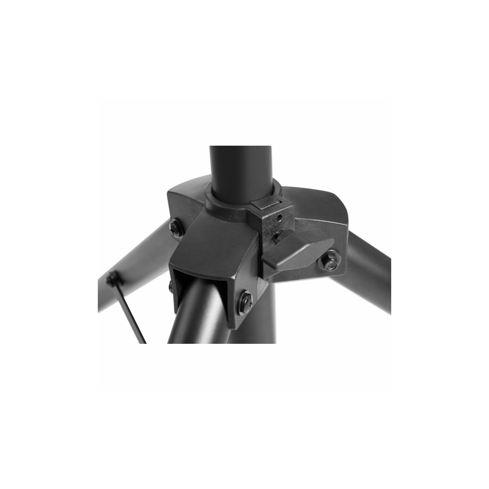 Produktbild för Manhattan TV/Monitor/Projector/Laptop Mount, Tripod Floor Stand, 1 screen/device, Screen Sizes: 13-32", VESA 75x75 to 100x100mm, Max 15kg, Height Adjustable, Black, Lifetime Warranty ställ - stativ - för bärbar dator / surfplatta / projektor - portabel - 
