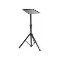 Produktbild för Manhattan TV/Monitor/Projector/Laptop Mount, Tripod Floor Stand, 1 screen/device, Screen Sizes: 13-32", VESA 75x75 to 100x100mm, Max 15kg, Height Adjustable, Black, Lifetime Warranty ställ - stativ - för bärbar dator / surfplatta / projektor - portabel - 